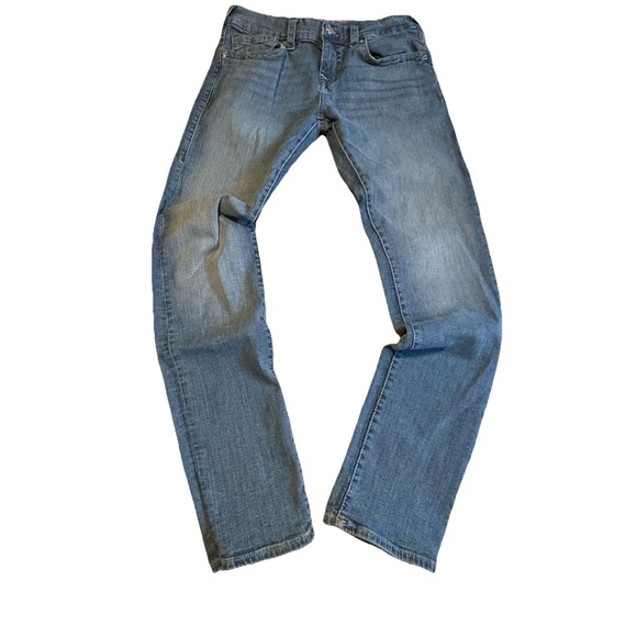 True Religion Rocco Men's Denim Jeans Size 36x32 Relaxed Skinny Blue Medium Wash - Picture 2 of 7